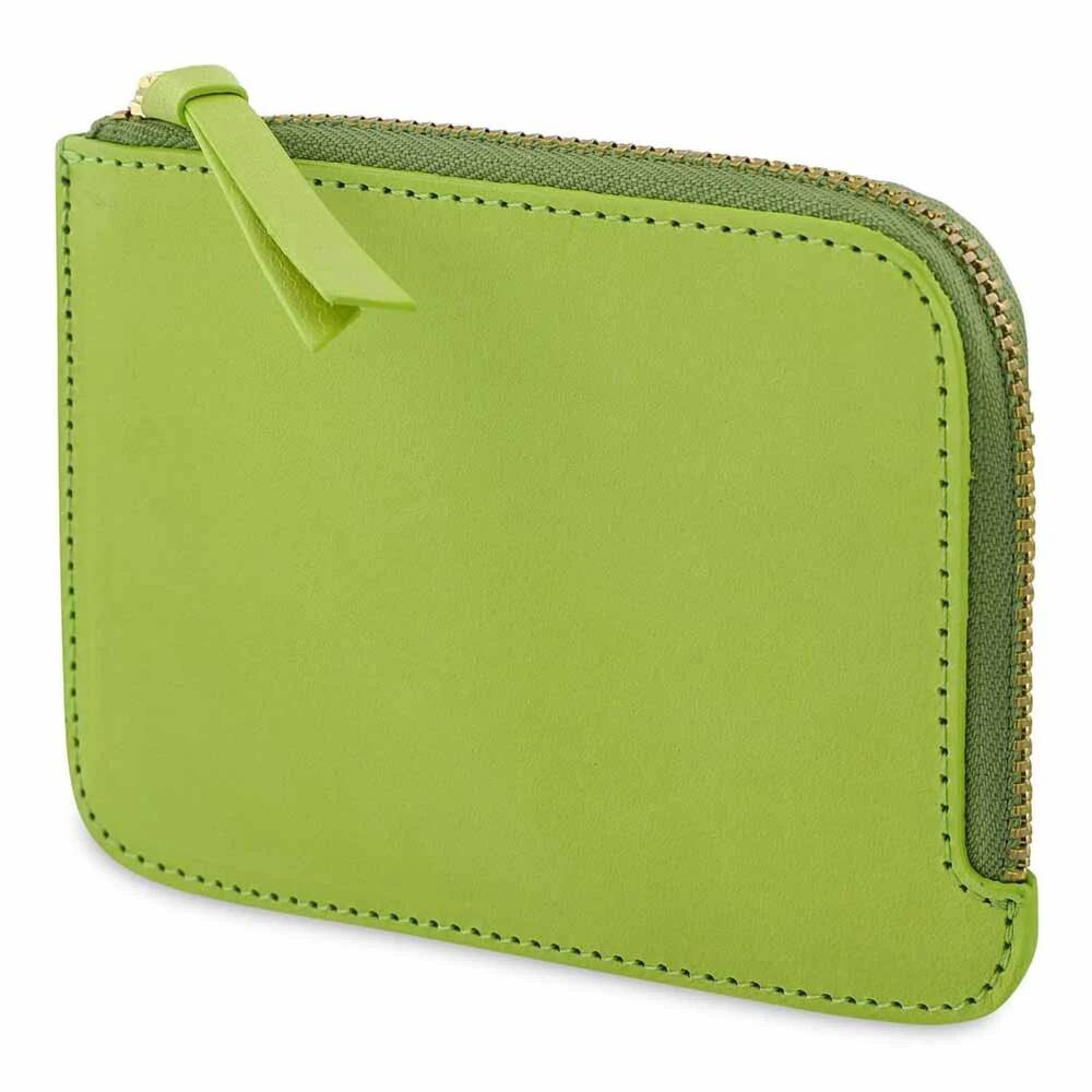 NEW ESCUYER women's leather zip wallet in clorofilla